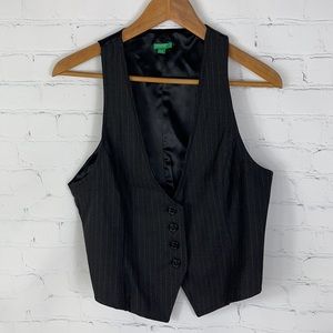 United Colors of Benetton Men's Gray/Black Vest